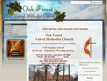 Tablet Screenshot of oakforestumc.com